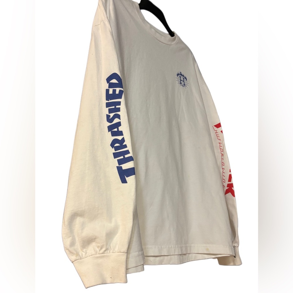 HUF THRASHER White Long Sleeve Vintage
